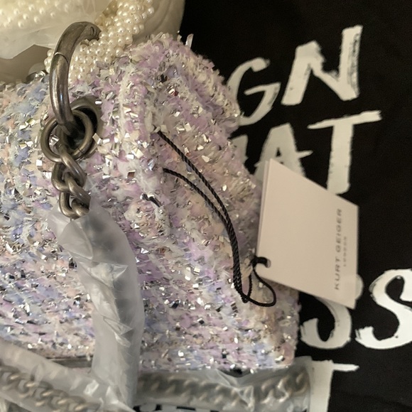 Kurt Geiger London Mini Kensington Tweed Convertible Shoulder Bag - Picture 9 of 17